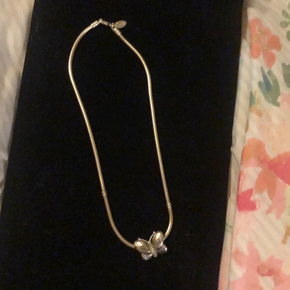 Pandora necklace and large butterfly charm ale